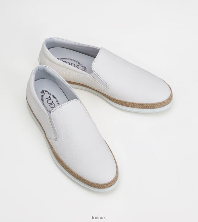 Tod's Men Leather Slip-Ons 602L84912 White