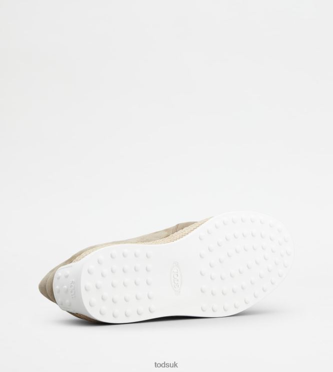 Tod's Men Slip-On Shoes in Suede 602L84911 Beige