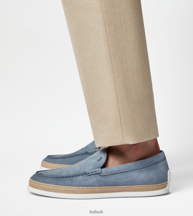 Tod's Men Slip-Ons in Nubuck 602L84903 Light Blue