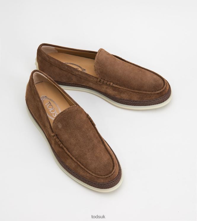 Tod's Men Slip-Ons in Suede 602L84905 Brown