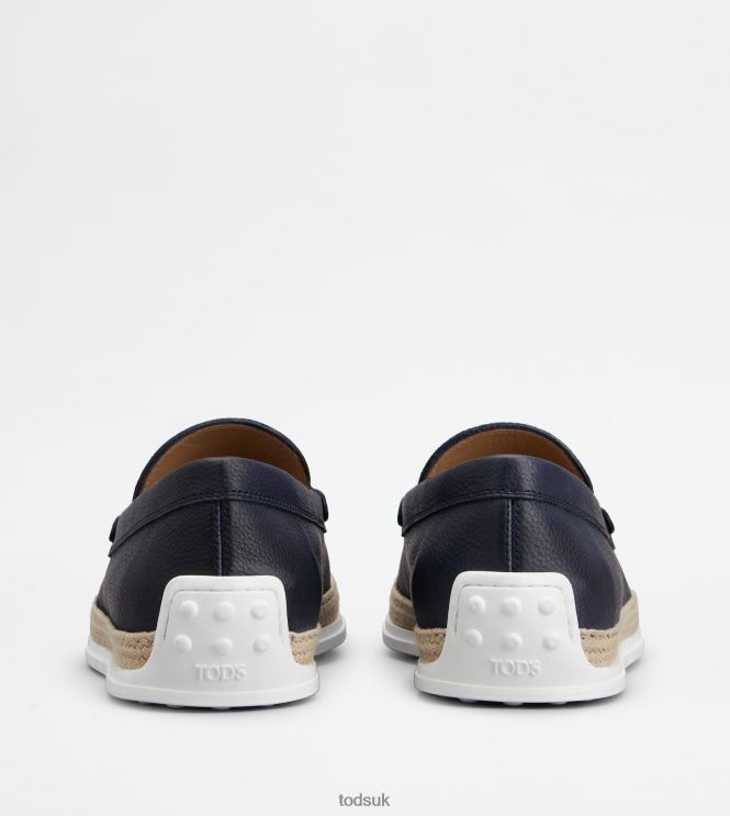 Tod's Men Slipper Loafers in Leather 602L84900 Blue