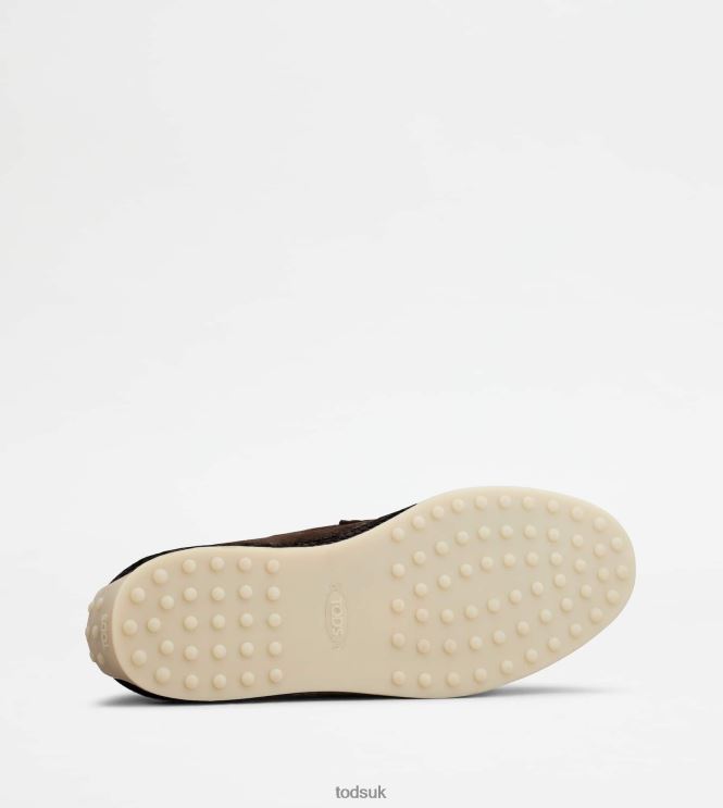 Tod's Men Slipper Loafers in Suede 602L84907 Brown