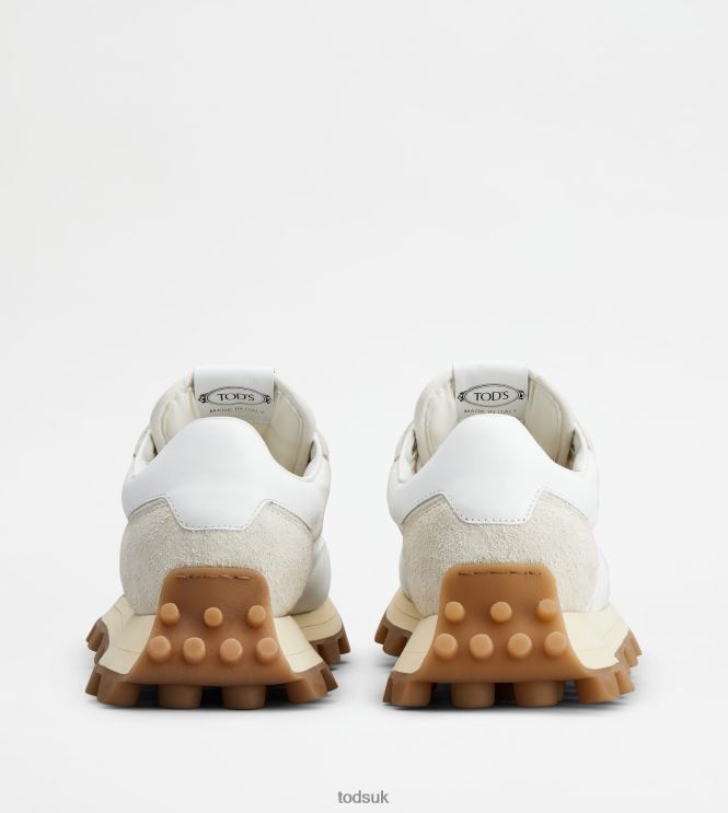 Tod's Men Sneakers 1T in Leather and Fabric 602L84863 White
