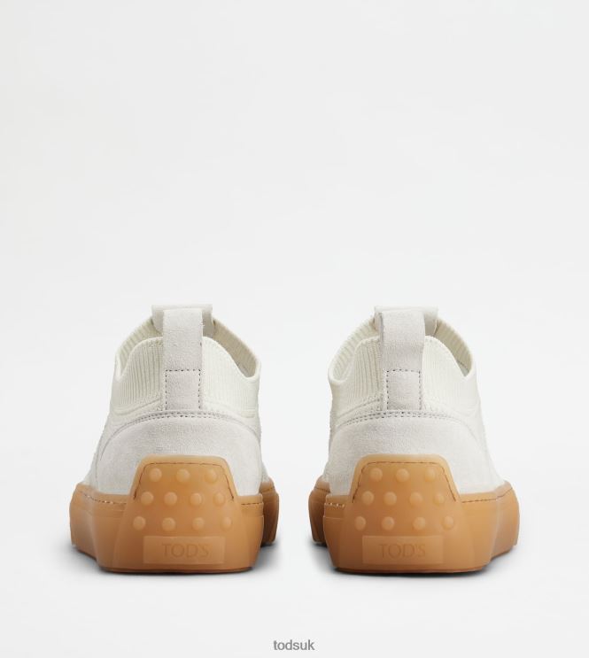 Tod's Men Sneakers in Fabric and Suede 602L84855 White