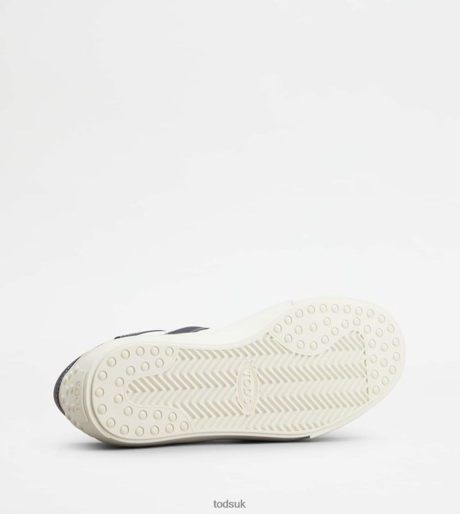 Tod's Men Sneakers in Leather and Fabric 602L841137 White/Off White/Blue