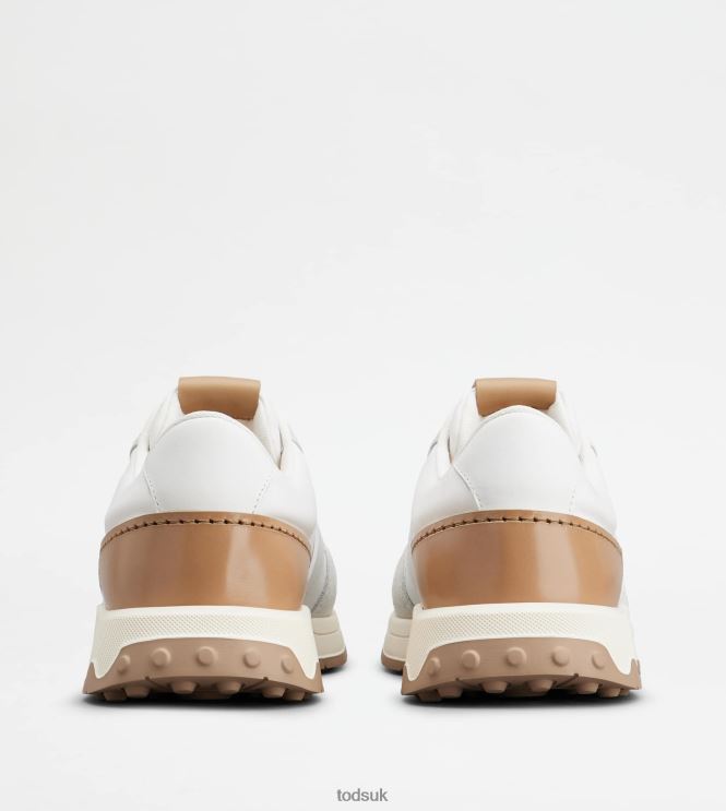 Tod's Men Sneakers in Leather and Technical Fabric 602L84875 White