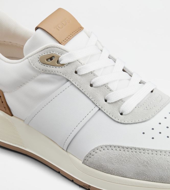 Tod's Men Sneakers in Leather and Technical Fabric 602L84875 White