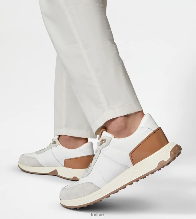 Tod's Men Sneakers in Leather and Technical Fabric 602L84875 White