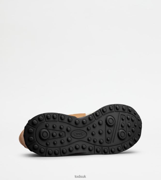 Tod's Men Sneakers in Leather and Technical Fabric 602L84876 Brown