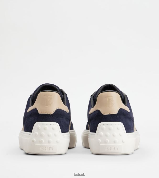 Tod's Men Sneakers in Suede 602L84851 Blue/Pink/Grey