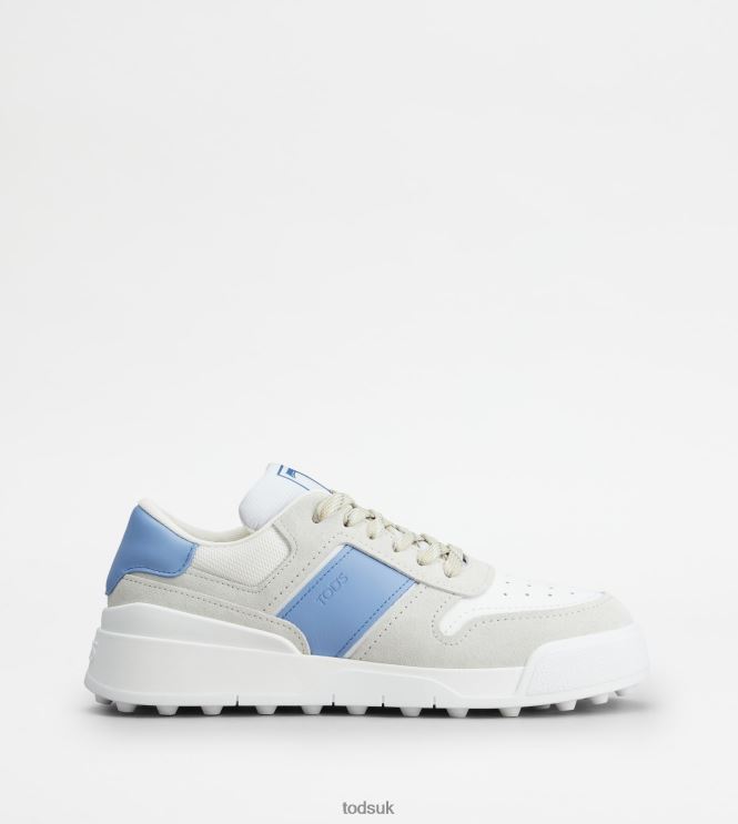 Tod's Men Sneakers in Suede and Smooth Leather 602L84880 White/Blue