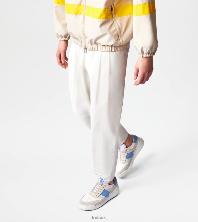 Tod's Men Sneakers in Suede and Smooth Leather 602L84880 White/Blue