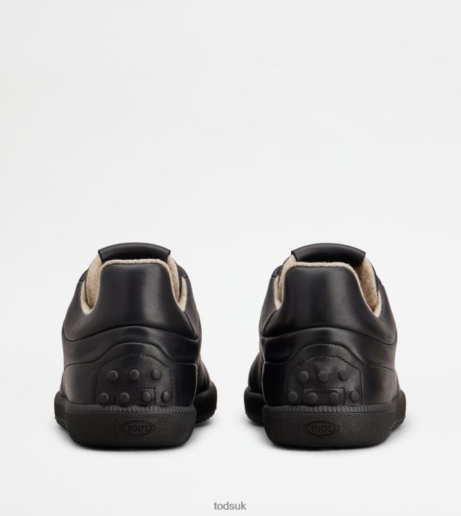 Tod's Men Tabs Sneakers in LLeather 602L84834 Black