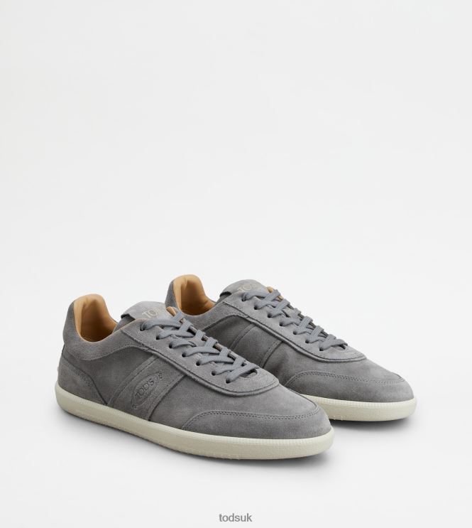 Tod's Men Tabs Sneakers in Suede 602L84894 Brown