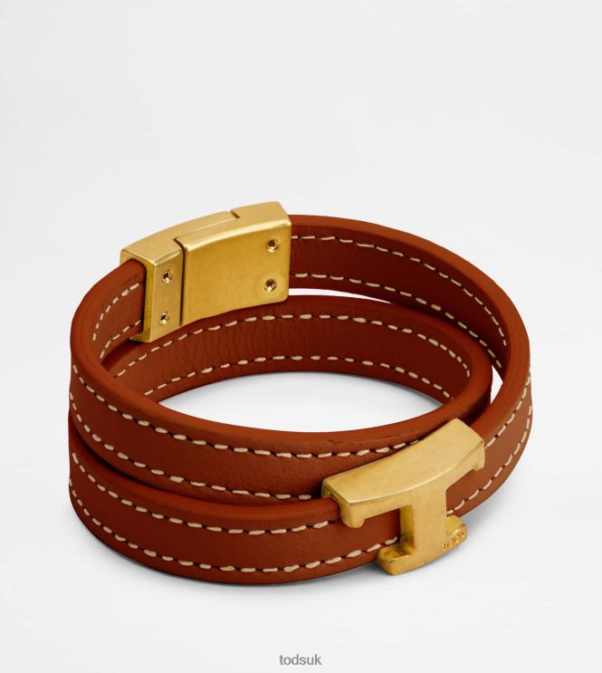 Tod's Women Bracelet in Leather 602L84501 Brown