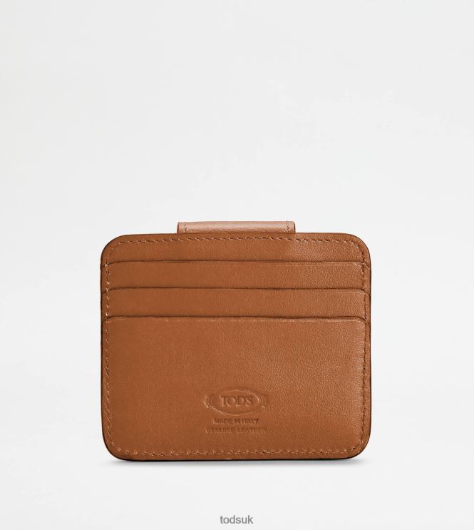 Tod's Women Kate Card Holder in Leather Small 602L84517 Brown