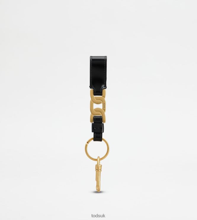 Tod's Women Kate Key Holder in Leather 602L84512 Black