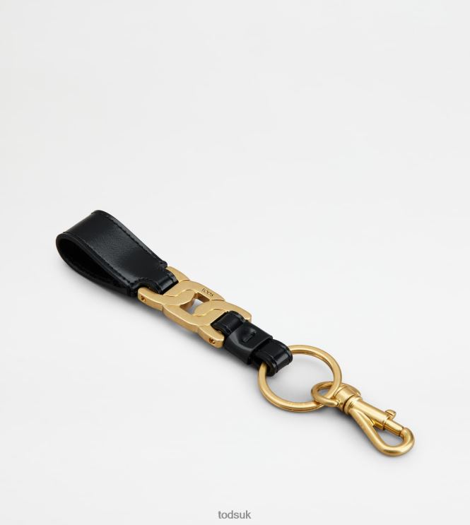 Tod's Women Kate Key Holder in Leather 602L84512 Black