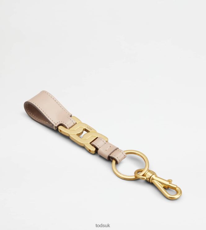 Tod's Women Kate Key Holder in Leather 602L84514 Pink