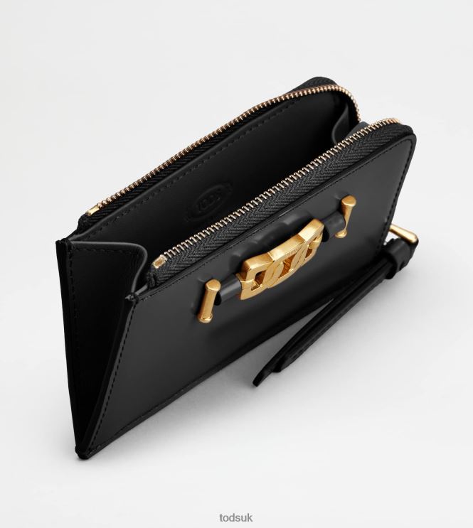 Tod's Women Kate Key Pouch in Leather 602L84498 Black