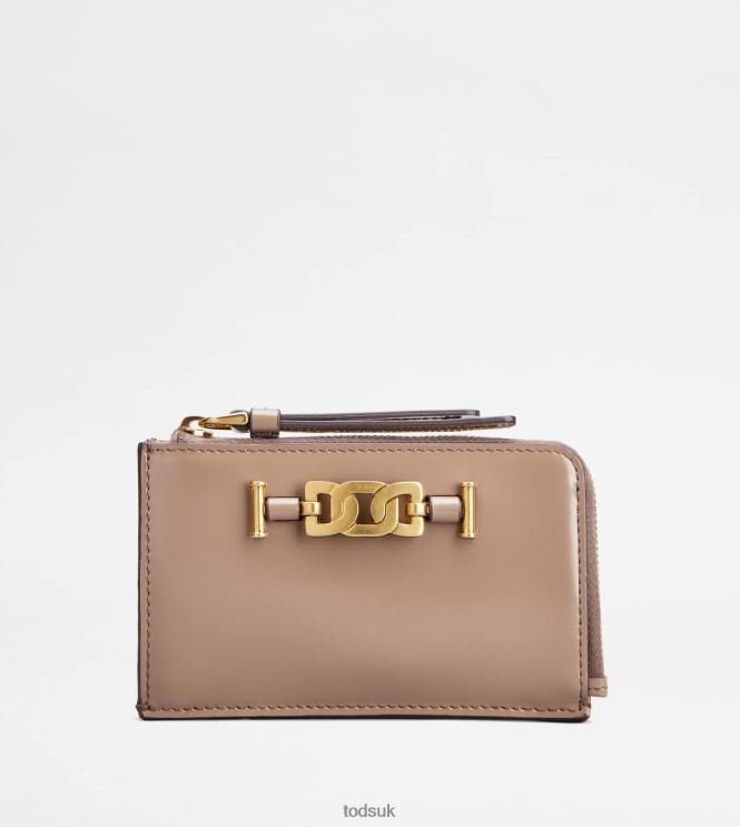 Tod's Women Kate Key Pouch in Leather 602L84500 Pink