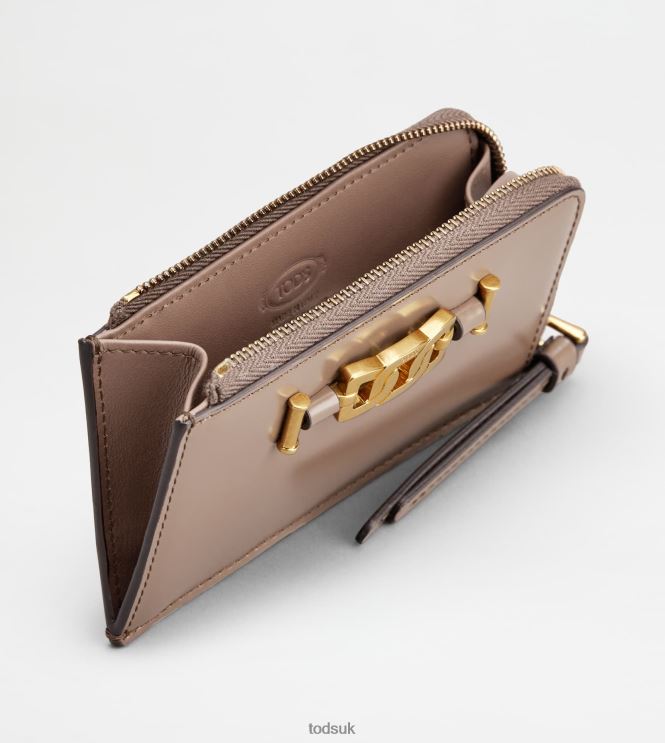 Tod's Women Kate Key Pouch in Leather 602L84500 Pink