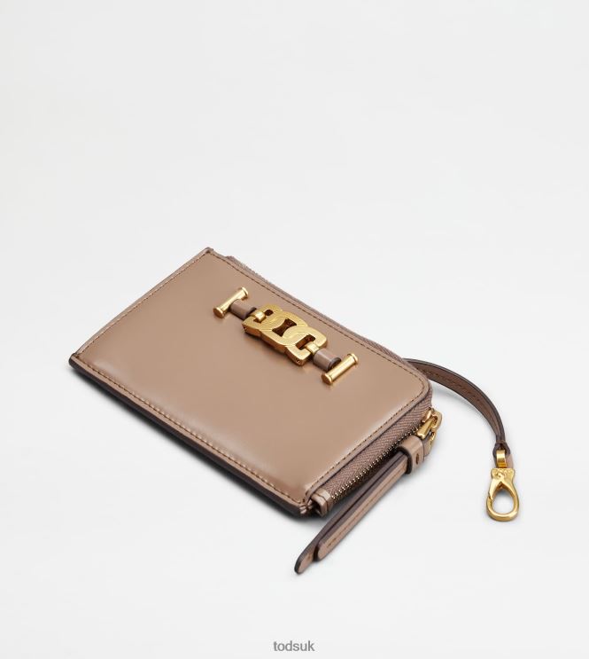 Tod's Women Kate Key Pouch in Leather 602L84500 Pink