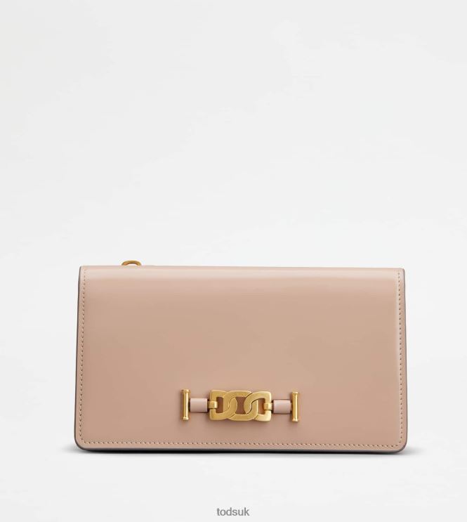 Tod's Women Kate Phone Holder Shoulder Bag in Leather 602L84499 Pink