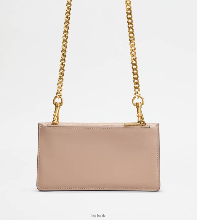 Tod's Women Kate Phone Holder Shoulder Bag in Leather 602L84499 Pink