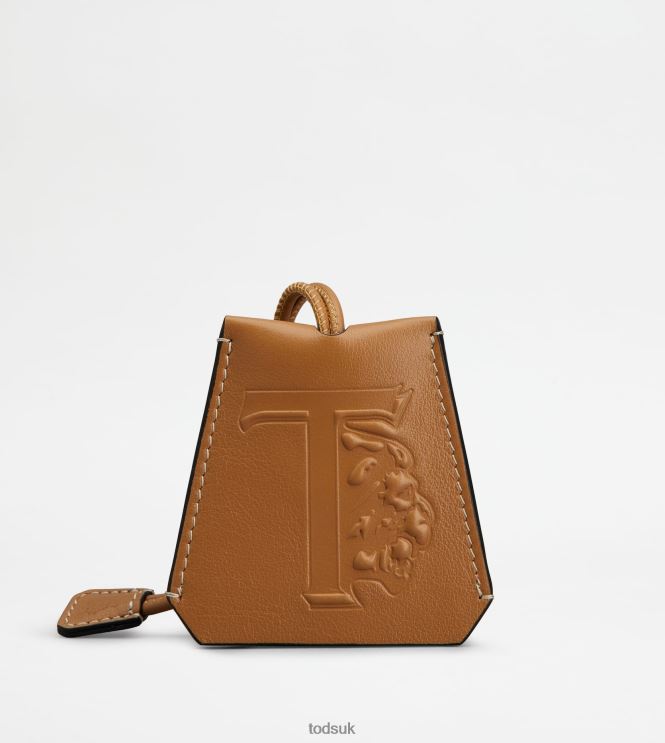 Tod's Women Neck Key Holder in Leather 602L84503 Brown