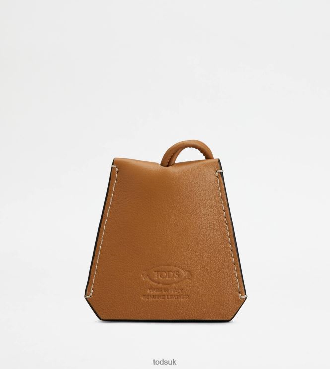 Tod's Women Neck Key Holder in Leather 602L84503 Brown