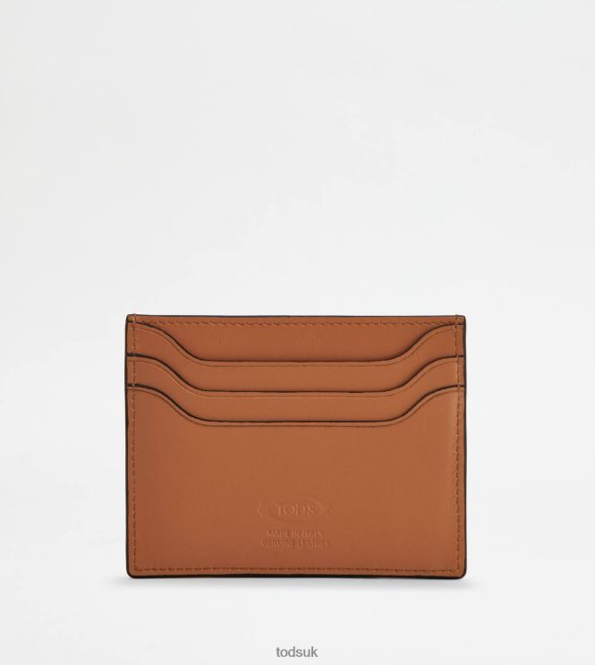 Tod's Women Credit Card Holder in Leather 602L84494 Brown