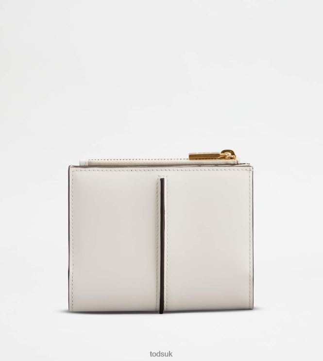 Tod's Women T Timeless Wallet in Leather 602L84473 White