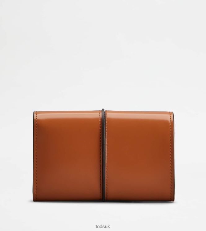 Tod's Women T Timeless Wallet in Leather 602L84474 Orange