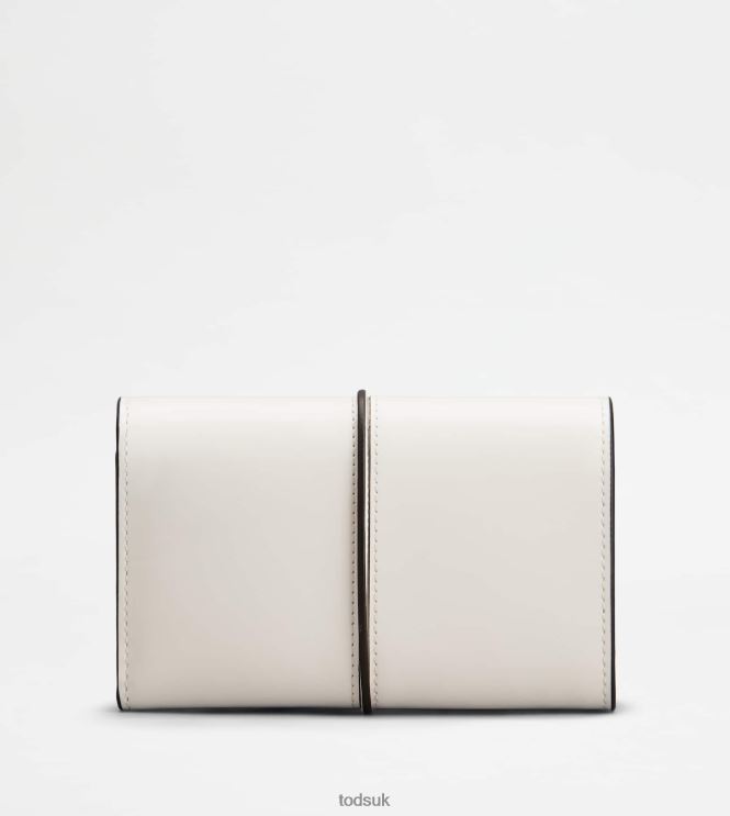 Tod's Women T Timeless Wallet in Leather 602L84476 White