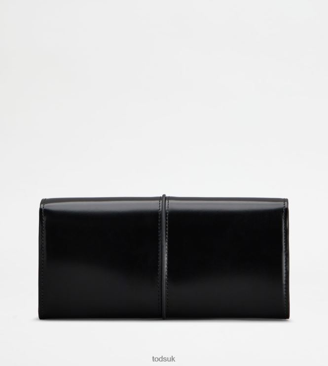 Tod's Women T Timeless Wallet in Leather 602L84478 Black
