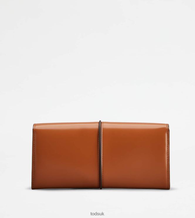 Tod's Women T Timeless Wallet in Leather 602L84493 Orange