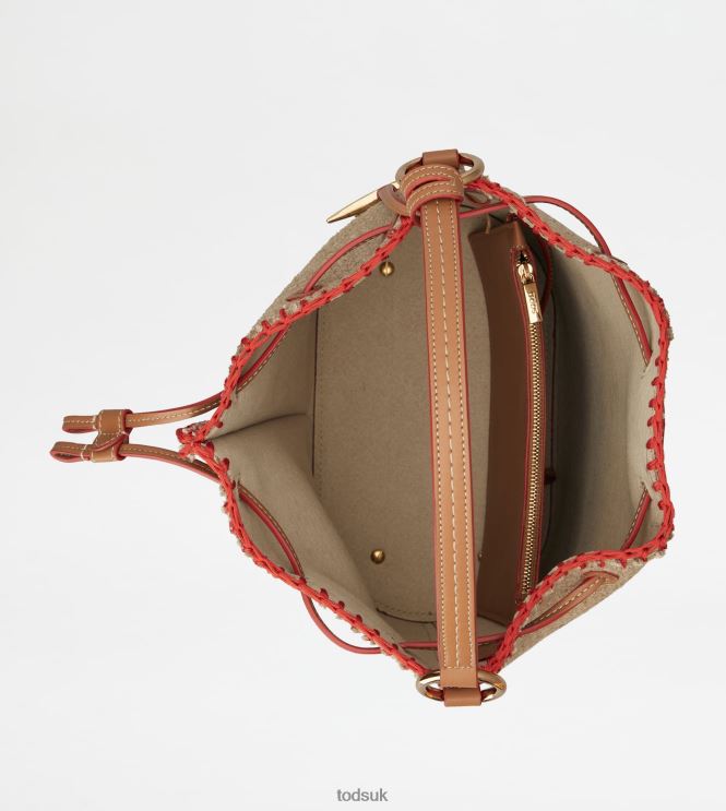 Tod's Women Bucket Bag in Leather Small 602L84437 Beige
