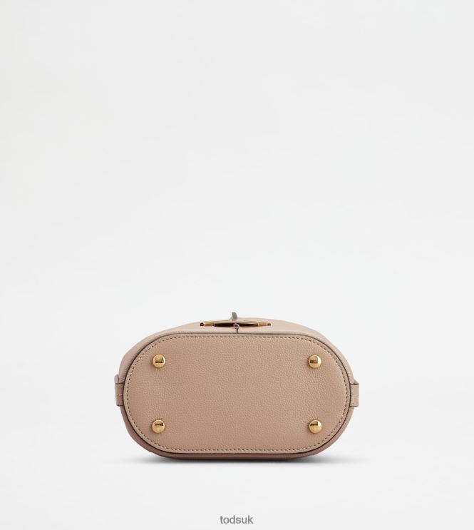 Tod's Women T Timeless Bucket Bag in Leather Micro 602L84433 Pink