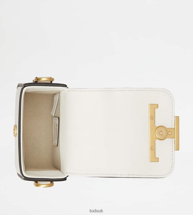 Tod's Women T Timeless Crossbody Bag in Leather Micro 602L84451 White