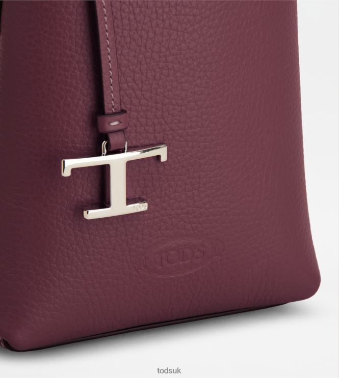Tod's Women Micro Bag in Leather 602L84472 Violet