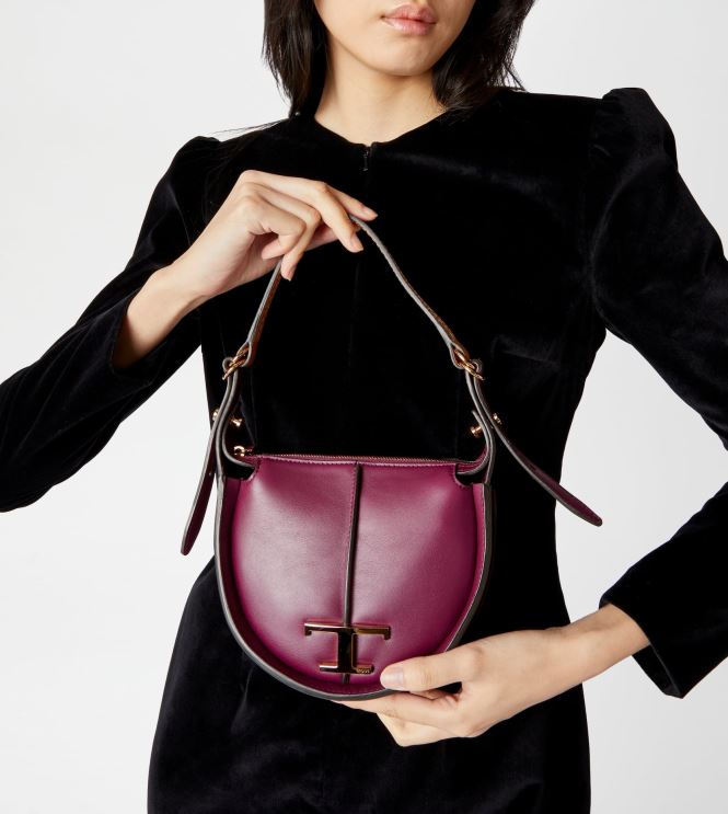 Tod's Women T Timeless Hobo Bag in Leather Micro 602L84464 Brown