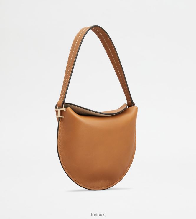 Tod's Women Hobo Bag T Case in Leather Micro 602L84419 Brown