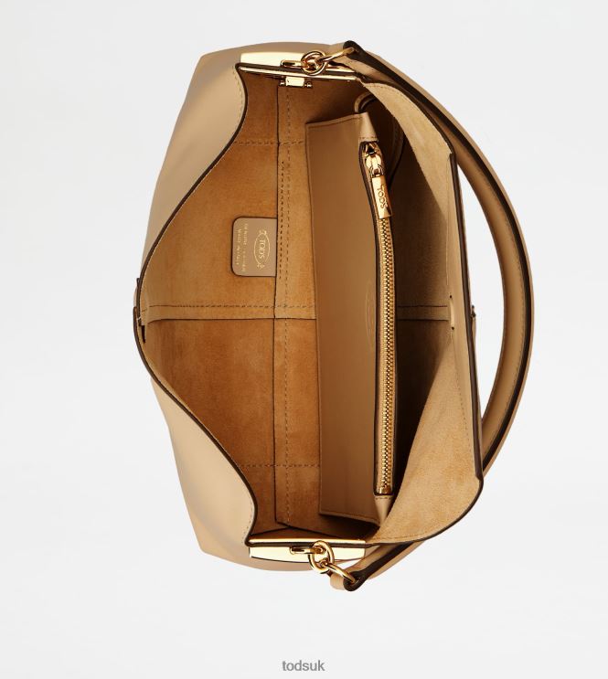 Tod's Women Shoulder Bag T Case in Leather Mini 602L84449 Beige