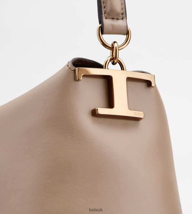 Tod's Women Shoulder Bag T Case in Leather Small 602L84394 Pink