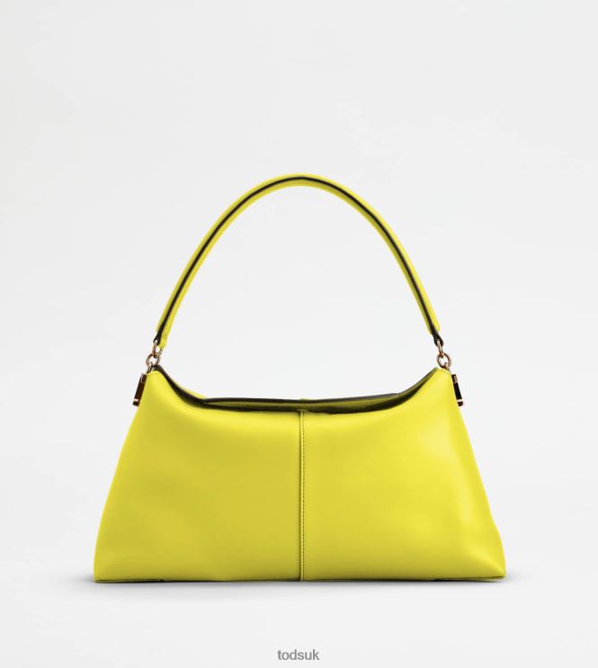 Tod's Women Shoulder Bag T Case in Leather Small 602L84396 Yellow