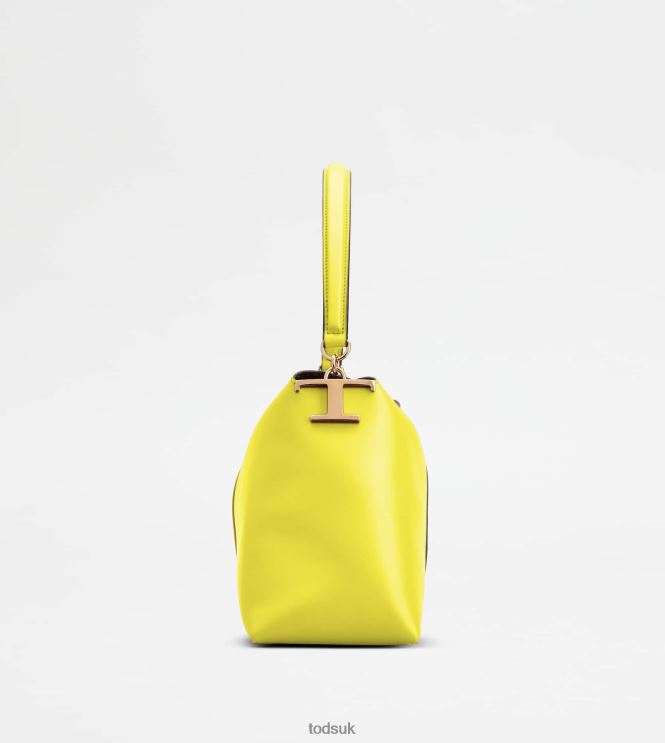 Tod's Women Shoulder Bag T Case in Leather Small 602L84396 Yellow