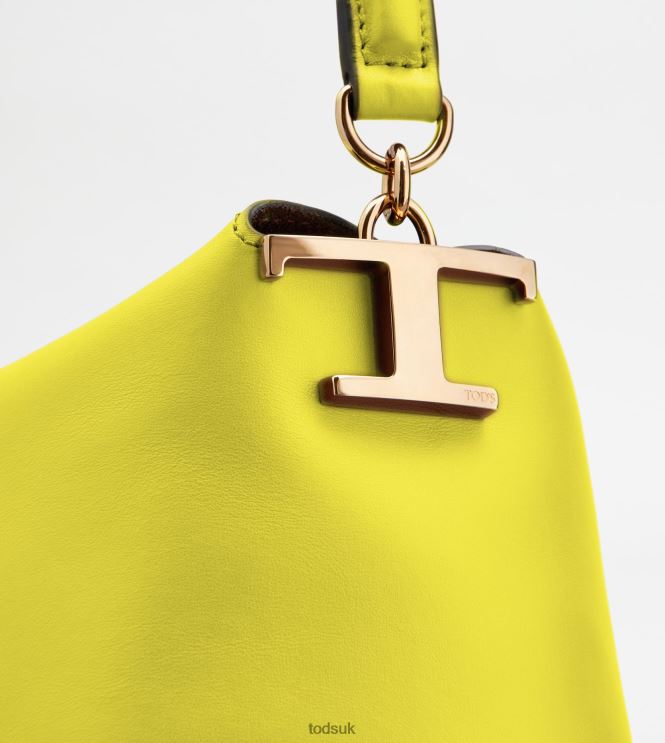 Tod's Women Shoulder Bag T Case in Leather Small 602L84396 Yellow