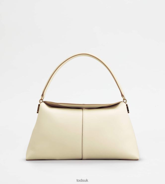 Tod's Women Shoulder Bag T Case in Leather Small 602L84398 White