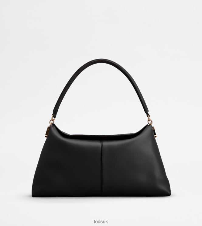 Tod's Women Shoulder Bag T Case in Leather Small 602L84399 Black